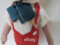 Poupée en Porcelaine Pinocchio Vintage Petite Articulée RARE Yeux Googly