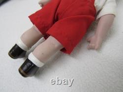 Poupée en Porcelaine Pinocchio Vintage Petite Articulée RARE Yeux Googly