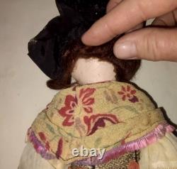 Poupée en bisque de porcelaine SFBJ Paris en composition vintage/antique de 14 pouces avec vêtements d'origine