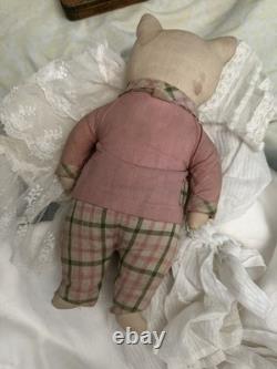 Poupée en peluche antique Tommy Kat Cat des années 1910-1920, jouet de 12 po, Ross & Ross Toy Co.
