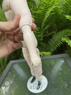 Poupée en porcelaine 20 poupée à tête en porcelaine noire sur corps en tissu remplacé