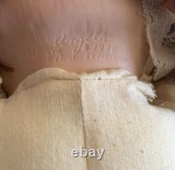 Poupée en porcelaine Dianna Effner faite à la main Vintage Bébé Angela 1998 Collectionnable