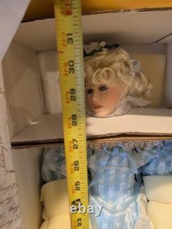 Poupée en porcelaine Jessica vintage Welden Museum of Fine Collectibles 32 #89881 neuve