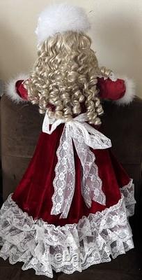 Poupée en porcelaine Rare Rustie&Danbury Mint Assise LE Charlotte 33 pouces