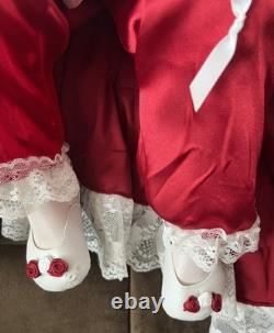 Poupée en porcelaine Rare Rustie&Danbury Mint Assise LE Charlotte 33 pouces