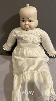 Poupée en porcelaine VTG à tête pivotante 20 corps souple 3 visages dormant souriant pleurant