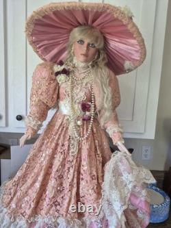 Poupée en porcelaine Vintage Rustie Charlotte, 36 pouces de hauteur, édition limitée 0450/2000 avec