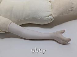 Poupée en porcelaine allemande antique (années 1840-1890) coiffure rare, blonde moulée