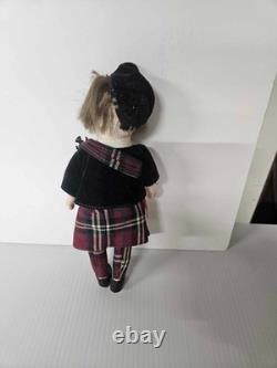 Poupée en porcelaine ancienne allemande de 9 pouces, garçon écossais, avec yeux ouverts et fermés et dents