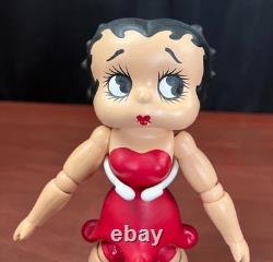 Poupée en porcelaine articulée Betty Boop vintage robe rouge 9