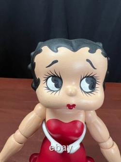 Poupée en porcelaine articulée Betty Boop vintage robe rouge 9