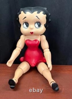 Poupée en porcelaine articulée Betty Boop vintage robe rouge 9