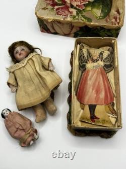 Poupée en porcelaine bisque antique allemande 3 poupées en céramique