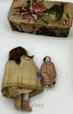 Poupée en porcelaine bisque antique allemande 3 poupées en céramique