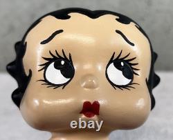 Poupée en porcelaine bisque articulée Betty Boop vintage des années 1980 à pois roses