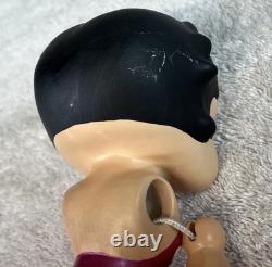 Poupée en porcelaine bisque articulée Betty Boop vintage des années 1980 à pois roses