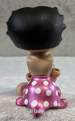 Poupée en porcelaine bisque articulée Betty Boop vintage des années 1980 à pois roses
