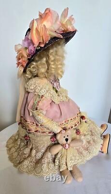 Poupée en porcelaine bisque française Mundia JULIE vintage rare et collectible de 1997, état neuf