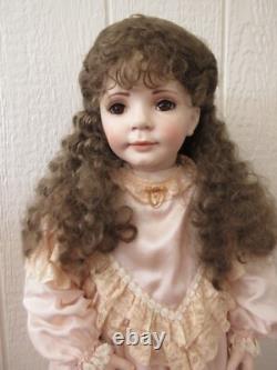 Poupée en porcelaine d'artiste signée OOAK vintage 30 Rachel robe d'enfant vintage