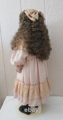 Poupée en porcelaine d'artiste signée OOAK vintage 30 Rachel robe d'enfant vintage