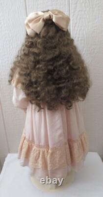Poupée en porcelaine d'artiste signée OOAK vintage 30 Rachel robe d'enfant vintage
