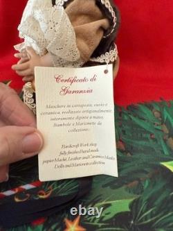 Poupée en porcelaine de 10 pouces, Certificat de Garantie, Fait Main en Italie, Édition Limitée Elf