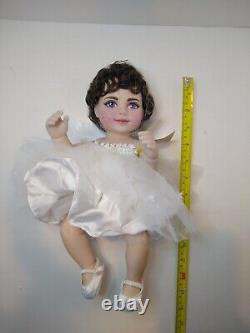 Poupée en porcelaine de bébé portrait vintage d'Elizabeth Taylor par Franklin Mint 12 MIB