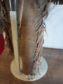 Poupée en porcelaine de chef indien amérindien faite main 22 pouces, prix de 2ème place