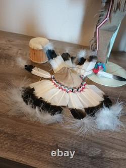 Poupée en porcelaine de chef indien amérindien faite main 22 pouces, prix de 2ème place