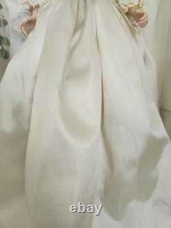 Poupée en porcelaine de collection Franklin Mint Princesse Diana robe de mariée bouquet neuve en boîte