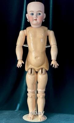 Poupée en porcelaine de collection allemande Simon Halbig Heinrich Handwerck, tête en biscuit, 28 pouces