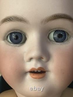 Poupée en porcelaine de collection allemande Simon Halbig Heinrich Handwerck, tête en biscuit, 28 pouces