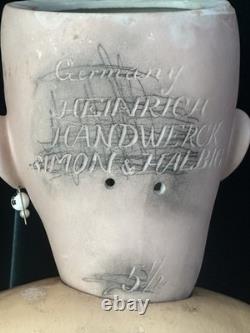 Poupée en porcelaine de collection allemande Simon Halbig Heinrich Handwerck, tête en biscuit, 28 pouces