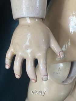 Poupée en porcelaine de collection allemande Simon Halbig Heinrich Handwerck, tête en biscuit, 28 pouces