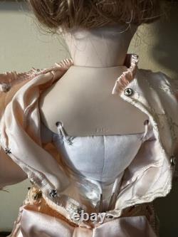 Poupée en porcelaine de reproduction antique Franklin Mint BeBe Thuillier 22 pouces NIB