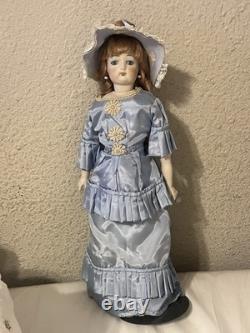 Poupée en porcelaine de style Gibson Girl vintage, mode victorienne artisanale, reproduction 17 pouces