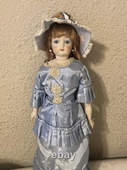 Poupée en porcelaine de style Gibson Girl vintage, mode victorienne artisanale, reproduction 17 pouces