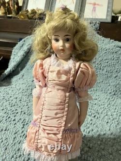 Poupée en porcelaine de style Gibson Girl vintage, mode victorienne artisanale reproduite