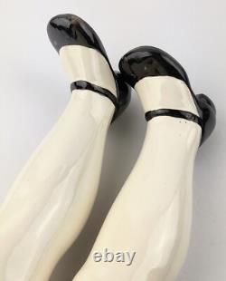 Poupée en porcelaine de style allemand vintage tête en Chine extra grande 32 pouces