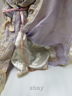 Poupée en porcelaine faite à la main, robe originale, vintage, 16 pouces