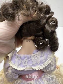 Poupée en porcelaine faite à la main, robe originale, vintage, 16 pouces