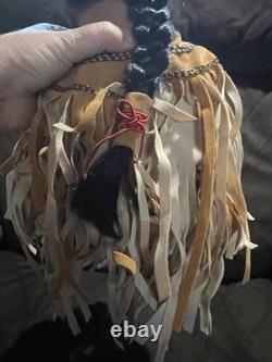 Poupée en porcelaine indienne vintage rare de 33 cm de hauteur