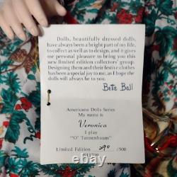 Poupée en porcelaine musicale en édition limitée Betty Jane Carter, taille réelle, vintage, 29 pouces