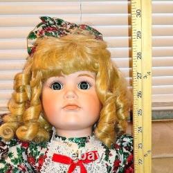 Poupée en porcelaine musicale en édition limitée Betty Jane Carter, taille réelle, vintage, 29 pouces
