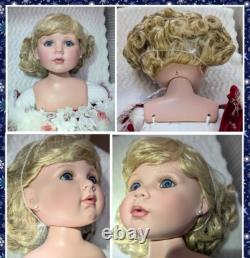 Poupée en porcelaine vintage Charlotte - Rustie/ Danbury Mint - 30 pouces (1997) Édition limitée