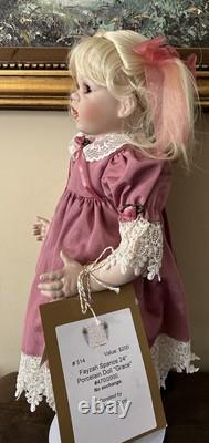 Poupée en porcelaine vintage FAYZAH SPANOS GRACE LE 470/2000, 1993, 24 pouces