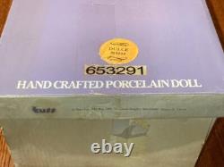 Poupée en porcelaine vintage William Tung Dulce 653291 blonde victorienne 24