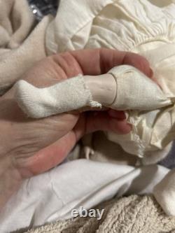 Poupée en porcelaine vintage à 3 faces, tête pivotante souriante, triste et endormie