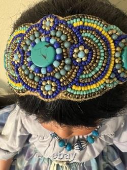 Poupée en porcelaine vintage amérindienne Shay LE 2/260, 26 pouces, 1995 par RuBert