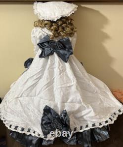 Poupée en porcelaine vintage complète Kaitlyn & Teddy par Janis Berard, 21 pouces